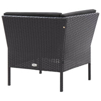 Thumbnail for 3-tlg. Garten-Lounge-Set mit Auflagen Poly Rattan Schwarz