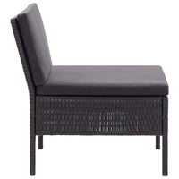 Thumbnail for 3-tlg. Garten-Lounge-Set mit Auflagen Poly Rattan Schwarz