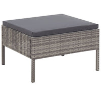 Thumbnail for 3-tlg. Garten-Lounge-Set mit Auflagen Poly Rattan Grau