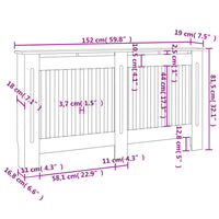 Thumbnail for Heizkörperverkleidung Anthrazit 152x19x81,5 cm MDF
