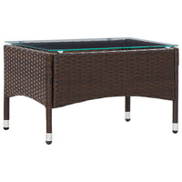 Thumbnail for Couchtisch Braun 60x40x36 cm Poly Rattan
