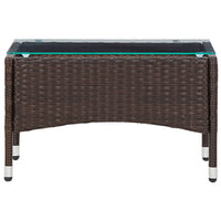 Thumbnail for Couchtisch Braun 60x40x36 cm Poly Rattan