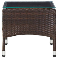 Thumbnail for Couchtisch Braun 60x40x36 cm Poly Rattan