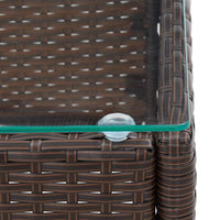 Thumbnail for Couchtisch Braun 60x40x36 cm Poly Rattan