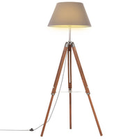 Thumbnail for Stativlampe Honigbraun und Grau Teak Massivholz 141 cm