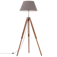 Thumbnail for Stativlampe Honigbraun und Grau Teak Massivholz 141 cm