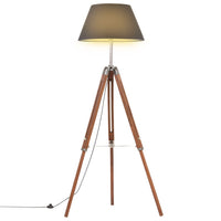 Thumbnail for Stativlampe Honigbraun und Schwarz Teak Massivholz 141 cm