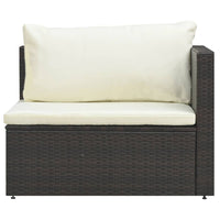 Thumbnail for 5-tlg. Garten-Lounge-Set mit Auflagen Poly Rattan Braun