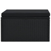 Thumbnail for 5-tlg. Garten-Lounge-Set mit Auflagen Poly Rattan Schwarz