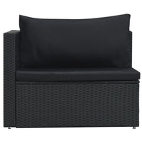 Thumbnail for 5-tlg. Garten-Lounge-Set mit Auflagen Poly Rattan Schwarz