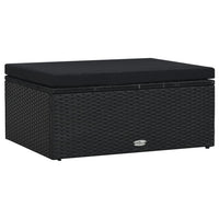 Thumbnail for 5-tlg. Garten-Lounge-Set mit Auflagen Poly Rattan Schwarz