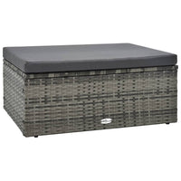 Thumbnail for 5-tlg. Garten-Lounge-Set mit Auflagen Poly Rattan Grau