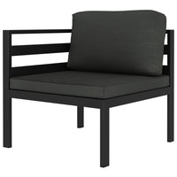 Thumbnail for 6-tlg. Garten-Lounge-Set mit Kissen Aluminium Anthrazit