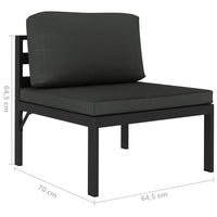 Thumbnail for 6-tlg. Garten-Lounge-Set mit Kissen Aluminium Anthrazit