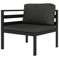 Thumbnail for 4-tlg. Garten-Lounge-Set mit Kissen Aluminium Anthrazit