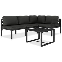 Thumbnail for 5-tlg. Garten-Lounge-Set mit Kissen Aluminium Anthrazit