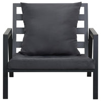 Thumbnail for 4-tlg. Outdoor-Lounge-Set mit Kissen Aluminium Dunkelgrau