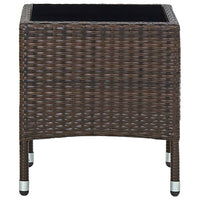 Thumbnail for Gartentisch Braun 40x40x45 cm Poly Rattan