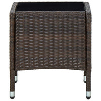 Thumbnail for Gartentisch Braun 40x40x45 cm Poly Rattan