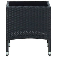 Thumbnail for Gartentisch Schwarz 40x40x45 cm Poly Rattan