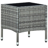 Thumbnail for Gartentisch Grau 40x40x45 cm Poly Rattan