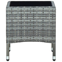 Thumbnail for Gartentisch Grau 40x40x45 cm Poly Rattan