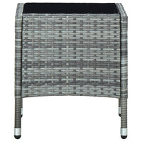 Thumbnail for Gartentisch Grau 40x40x45 cm Poly Rattan