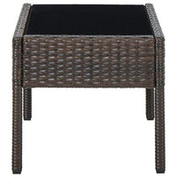 Thumbnail for Gartentisch Braun 75x40x37 cm Poly Rattan