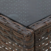 Thumbnail for Gartentisch Braun 75x40x37 cm Poly Rattan