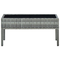 Thumbnail for Gartentisch Grau 75x40x37 cm Poly Rattan