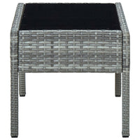 Thumbnail for Gartentisch Grau 75x40x37 cm Poly Rattan