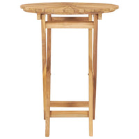 Thumbnail for Gartentisch Klappbar Ø 60 cm Massivholz Teak