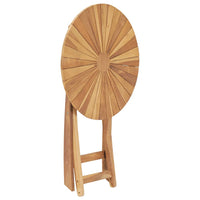 Thumbnail for Gartentisch Klappbar Ø 60 cm Massivholz Teak