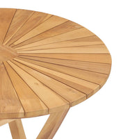 Thumbnail for Gartentisch Klappbar Ø 60 cm Massivholz Teak
