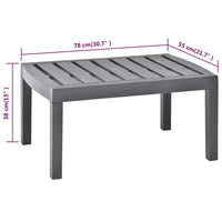 Thumbnail for Gartentisch Mokka 78x55x38 cm Kunststoff