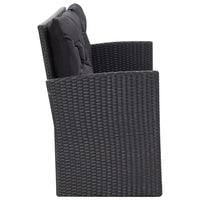 Thumbnail for 6-tlg. Garten-Lounge-Set mit Kissen Poly Rattan Schwarz