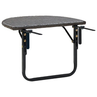 Thumbnail for Balkontisch Braun 60x60x40 cm Poly Rattan