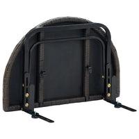 Thumbnail for Balkontisch Braun 60x60x40 cm Poly Rattan