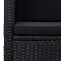 Thumbnail for 2-Sitzer-Gartensofa mit Auflagen Schwarz Poly Rattan