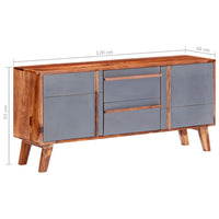 Thumbnail for Sideboard Grau 120x30x55 cm Massivholz