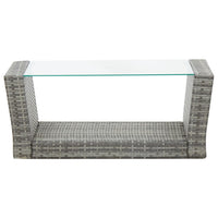 Thumbnail for 4-tlg. Garten-Lounge-Set mit Kissen Poly Rattan Grau