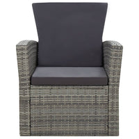 Thumbnail for 4-tlg. Garten-Lounge-Set mit Kissen Poly Rattan Grau