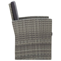 Thumbnail for 4-tlg. Garten-Lounge-Set mit Kissen Poly Rattan Grau