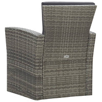 Thumbnail for 4-tlg. Garten-Lounge-Set mit Kissen Poly Rattan Grau