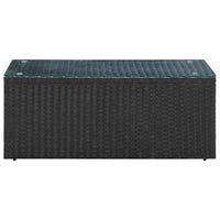 Thumbnail for 4-tlg. Garten-Lounge-Set Schwarz mit Auflagen Poly Rattan