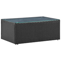 Thumbnail for 4-tlg. Garten-Lounge-Set Schwarz mit Auflagen Poly Rattan