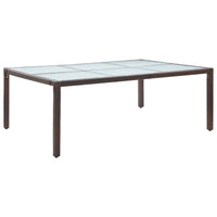 Thumbnail for Garten-Esstisch Braun 200x150x74 cm Poly Rattan
