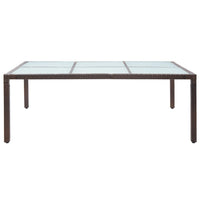 Thumbnail for Garten-Esstisch Braun 200x150x74 cm Poly Rattan