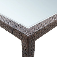 Thumbnail for Garten-Esstisch Braun 200x150x74 cm Poly Rattan