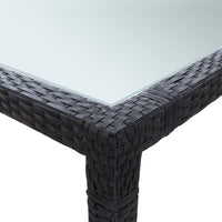 Thumbnail for Garten-Esstisch Schwarz 200x150x74 cm Poly Rattan